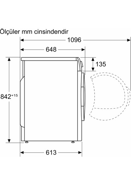 WQG241A0TR 9 kg Isı Pompalı Kurutma Makinesi