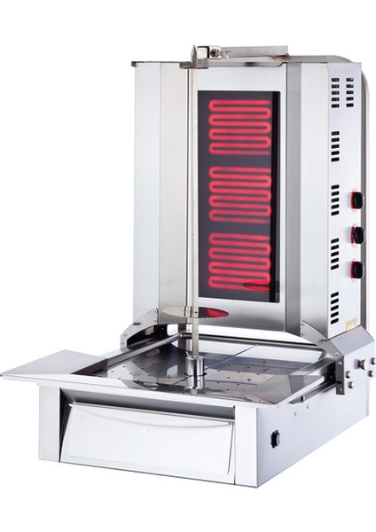 Silverinox Elektrikli 3 Radyanlı Alttan Motorlu Döner Ocağı