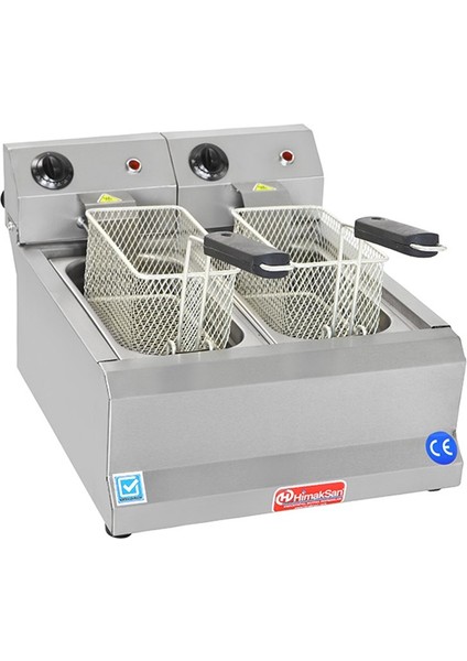 Endüstriyel 5000 Watt Çiftli 3+3 Lt Elektrikli Fritöz HMK-FE3+3 fiyatları