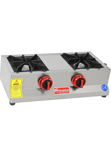 Endüstriyel Lpg Tüplü Set Üstü Mini Çiftli 2 Gözlü Ocak