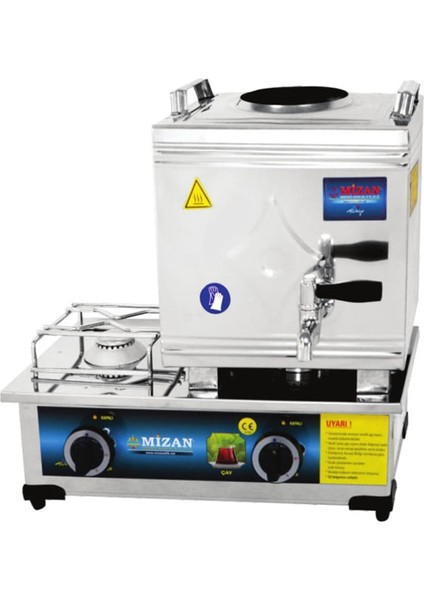 15 Lik Lpg Tüplü 10 Litre 1 Demlikli Çay Kazanı - Çay Ocağı