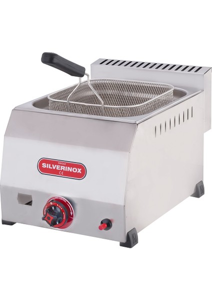 Silverinox Endüstriyel Tekli 8 Litre Doğalgazlı Fritöz SLVR-2704