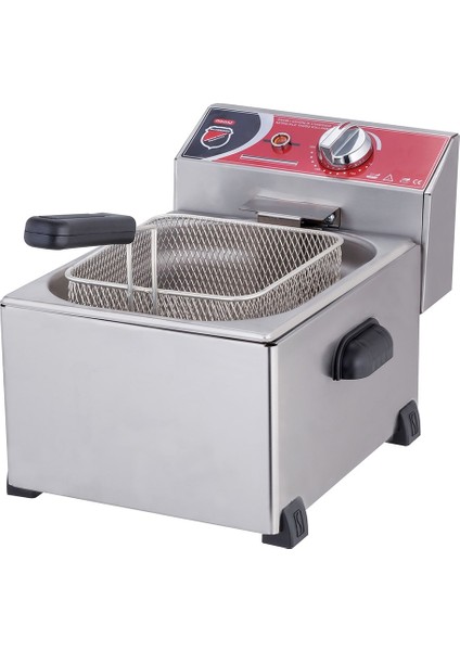 Silverinox Endüstriyel Tekli 5 Litre Elektrikli Fritöz