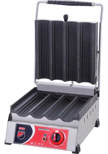 Silverinox Elektrikli Döküm 4 Lü Dürüm Tost Makinesi
