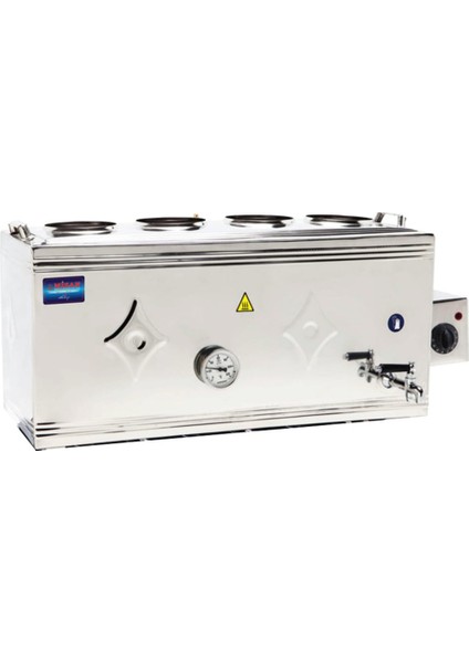 80 Lik Gazlı + Elektrikli 60 Litre Üst Çay Kazanı - Üst Kazan