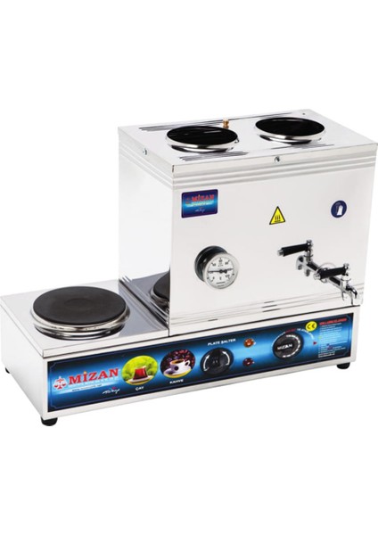 40 Lık Elektrikli 30 Litre 2 Demlikli Çay Kazanı Çay Ocağı