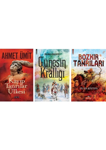 Kayıp Tanrılar Ülkesi - Güneşin Krallığı - Bozkır Tanrıları (3 Kitap Set)