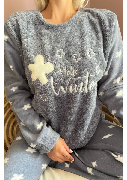 Indigo Hello Winter Desenli Kadın Peluş Pijama Takımı indirimleri