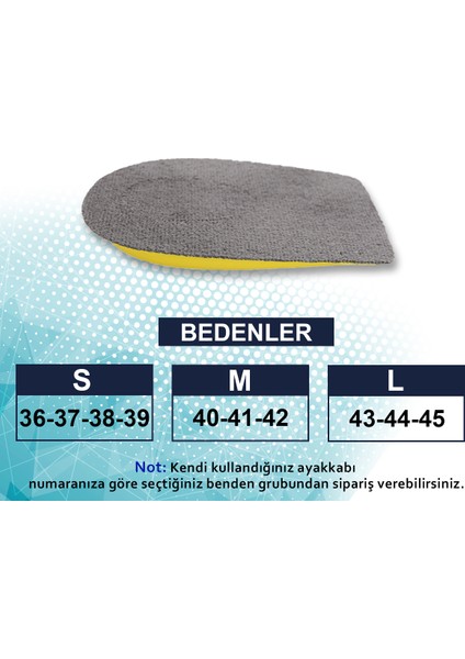 Black Deer Heelspur (Epin Topukluk) Antrasit-Sarı Topuk Dikeni Tabanlık L