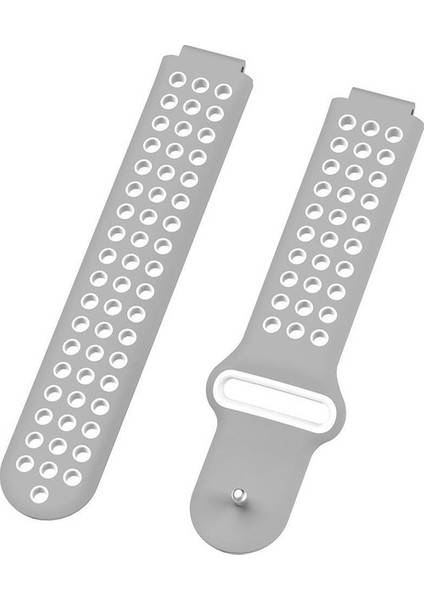 Garmin Forerunner 220 230 235 Uyumlu Delikli Silikon Kordon Gri Beyaz fiyatları
