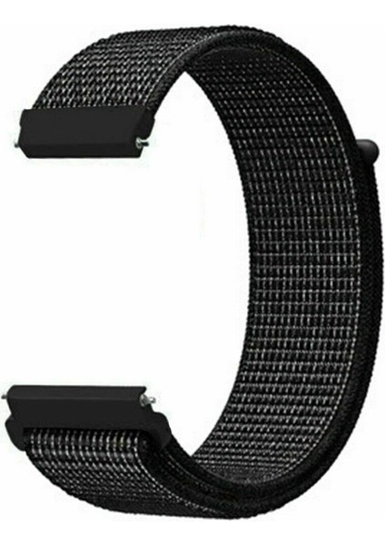 Huawei Watch Gt Uyumlu Dokuma Kordon Reflector Siyah