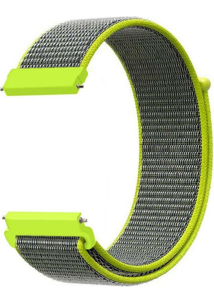 Amazfit Stratos Uyumlu Dokuma Kordon Neon Yeşil