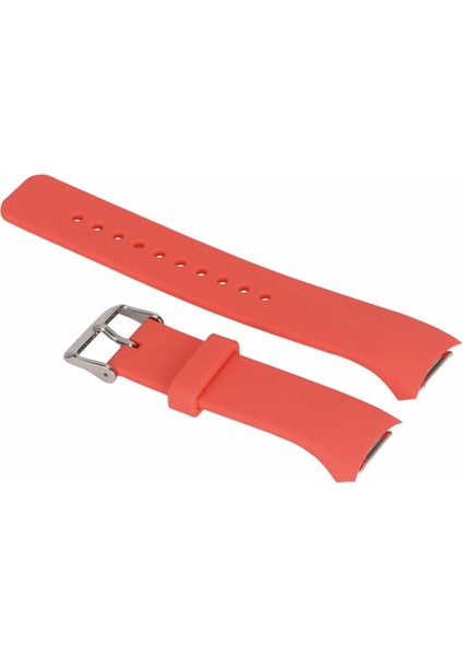 Samsung Gear S2 Sport (SM-R720) Uyumlu Adaptörlü Kırmızı Silikon Kordon
