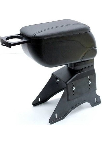 Opel Astra F Uyumlu Kol Dayama ve Kolçak Sürgülü Bardaklıklı Ayarlanabilir Siyah Deri