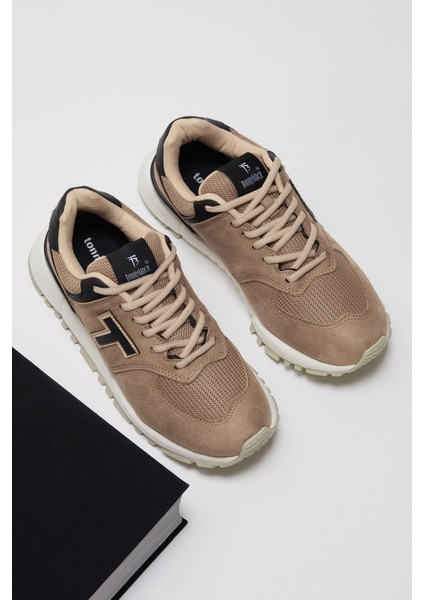 Unisex Bej Kaymaz Eva Taban Süet Sneaker indirimleri