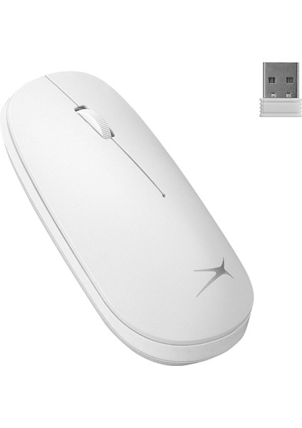 ALBM7305 Beyaz 2.4ghz USB 1600DPI Alkalin Pilli Kablosuz Mouse