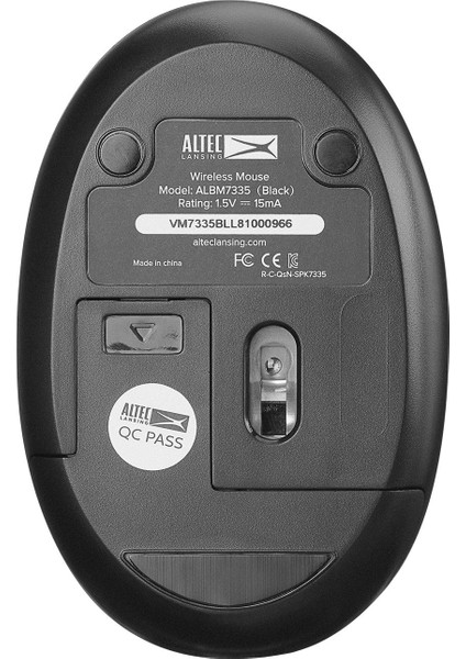 ALBM7335 Siyah 2.4ghz USB 1200DPI Alkalin Pilli Kablosuz Mouse