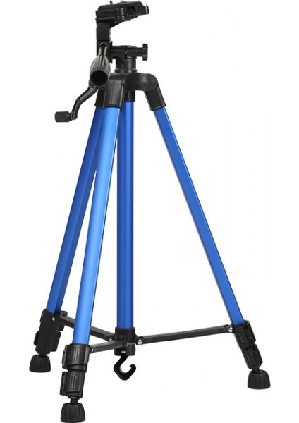 Alüminyum Cep Telefonu Için Su Terazili Tripod 140 cm 3366 + Uzaktan Bluetooth Kumanda + Extra Klips Tripod Bağlantı Aparatı