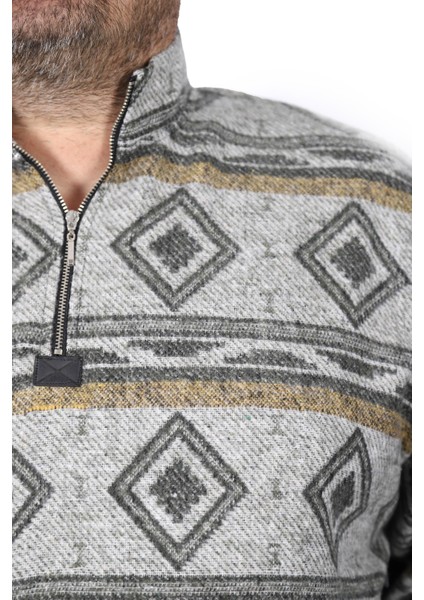 Sweatshirt Oduncu Polo Yaka Fermuarlı 22220-HAKI fiyatları
