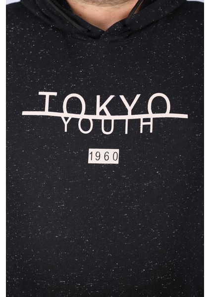 Büyük Beden Erkek Sweat Kapüsonlu Tokyo 22702-SIYAH fiyatları