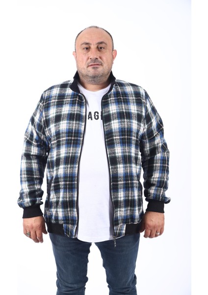 Büyük Beden Dik Yaka Sweat Oduncu 22219-SAKS modelleri