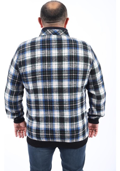 Büyük Beden Dik Yaka Sweat Oduncu 22219-SAKS fırsatları