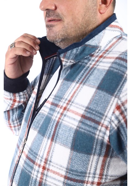 Büyük Beden Dik Yaka Sweat Oduncu 22219-PETROL fiyatları