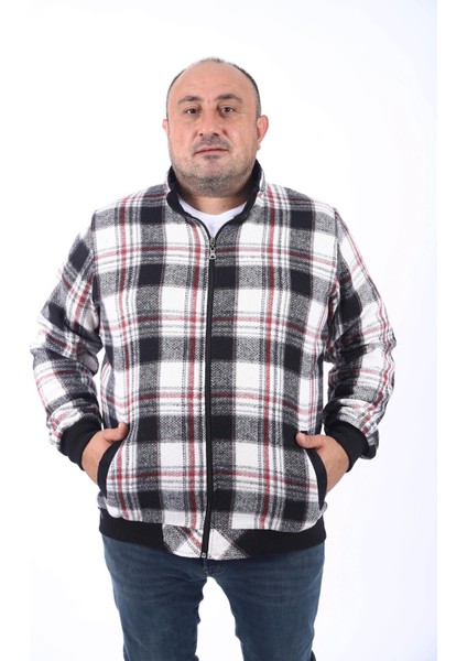 Büyük Beden Dik Yaka Sweat Oduncu 22219-GRI