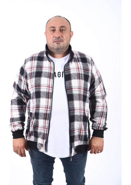 Büyük Beden Dik Yaka Sweat Oduncu 22219-GRI modelleri