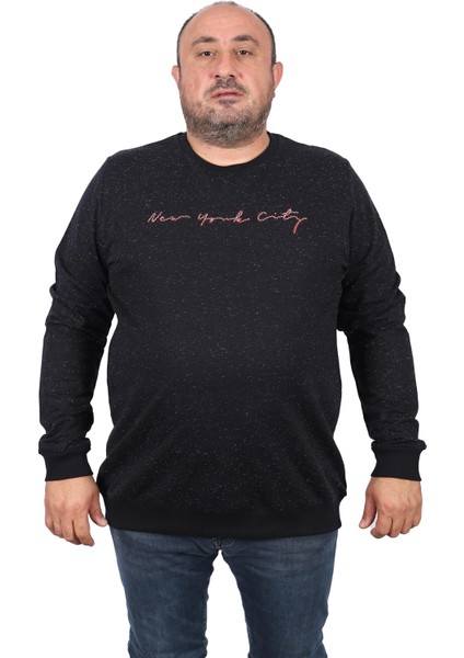 Büyük Beden Sweat New York City 22704-SIYAH