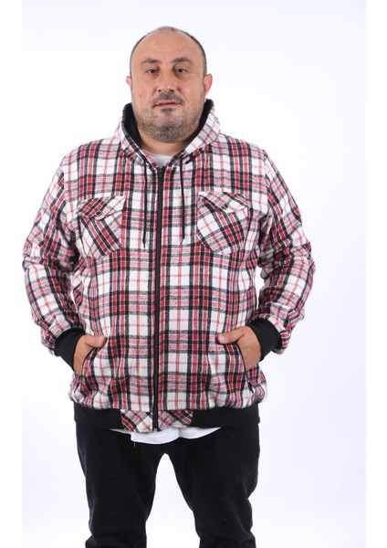 Sweatshirt Oduncu Çıtçıtlı Cepli 22206-BORDO