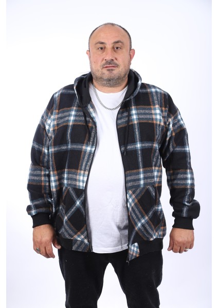 Kangaroo Pocket Oduncu Sweat-Gömlek Stripe 22209-PETROL fiyatları