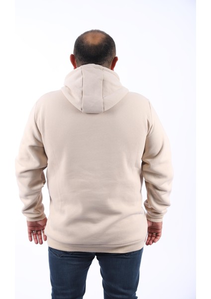 Büyük Beden Erkek Basic Sweat Kapüşonlu 11700-BEJ fiyatları