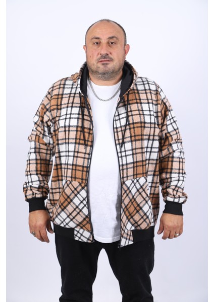 Kangaroo Pocket Oduncu Sweat-Gömlek Stripe 22209-KIREMIT fiyatları