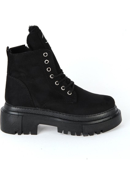 Mp 222-3471FT Siyah Nubuk Fermuarlı Kız Çocuk Düz Bot fiyatları