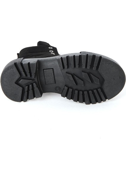 Mp 222-3471FT Siyah Nubuk Fermuarlı Kız Çocuk Düz Bot fırsatları