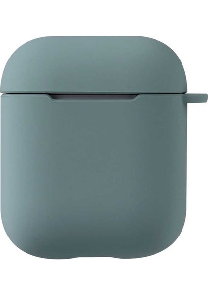 Apple Airpods Için Standart Askılı Silikon Kılıf Yeşil