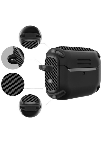 Apple Airpods 2 Için Ultra Korumalı Kancalı Airbag 26 Kılıf