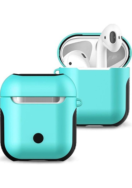 Apple Airpods Için Ultra Korumalı Askılı Shockproof Turkuaz