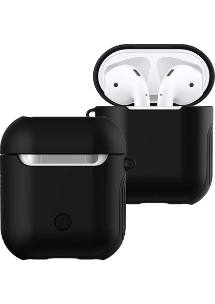 Apple Airpods Için Ultra Korumalı Askılı Shockproof Siyah