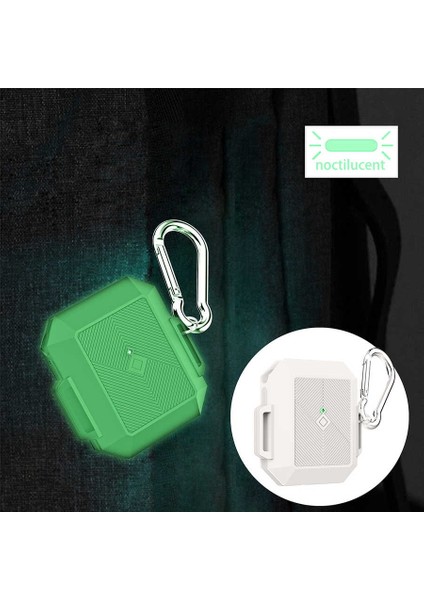 Apple Airpods Için Askılı Ultra Korumalı Armour Silikon Mavi