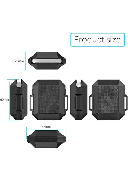 Apple Airpods Için Askılı Ultra Korumalı Armour Silikon Mavi