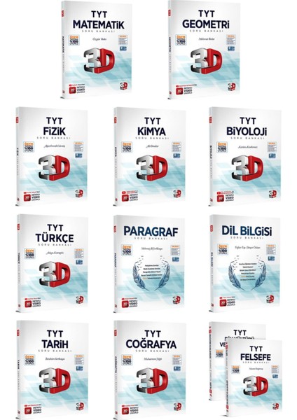 2023 - TYT Tüm Dersler Soru Bankası 11'li Set