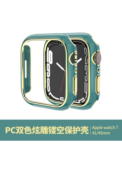 Apple Watch 7 45 mm Için Seramik Görünümlü Kasa Koruyucu Gard Kapak modelleri