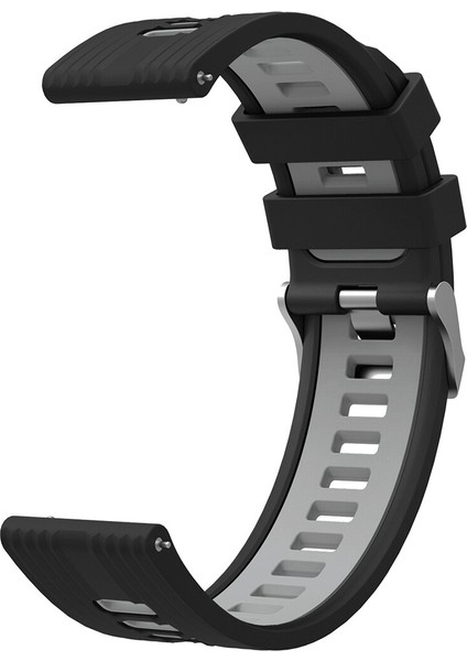 Samsung Galaxy Watch Active 2 44 mm (22 Mm) Için 2 Renkli Kademeli Silikon Kordon-Kayış Krd-55