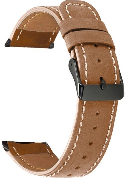 Honor Watch Gs Pro (22MM) Için Dikişli Suni Deri Kayış-Kordon