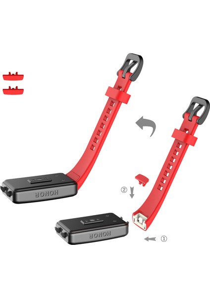 Honor Band 6 Için Renkli Ayarlanabilir Silikon Kordon-Kayış fırsatları