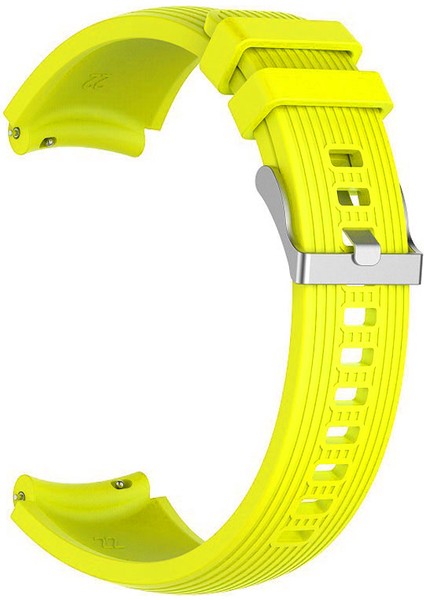 Samsung Galaxy Watch 4 Classic 46 mm (22MM) Için Çizgili Silikon Kayış-Kordon