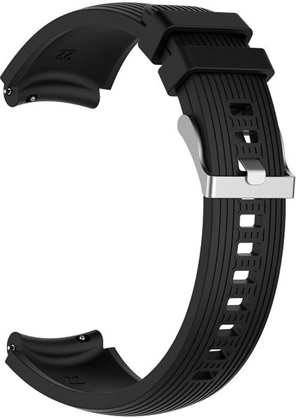 Xiaomi Amazfiit Gtr 47MM (22MM) Için Çizgili Silikon Kayış-Kordon