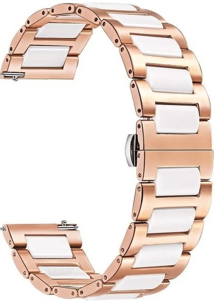 Samsung Galaxy Watch 42MM (20MM) Için Klasik Model Seramik Metal Kayış-Kordon